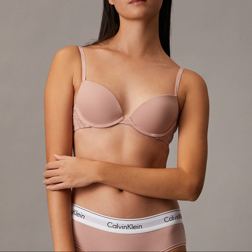 Calvin Klein Women's Pink Attraction Push Up Plunge Bra