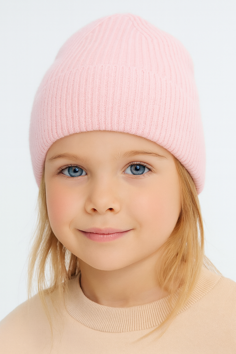 Reserved Girl's Light Pink Knitted Winter Hat | Reserved In Lebanon