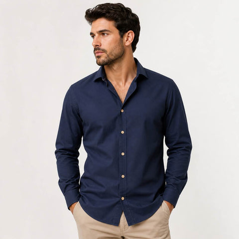 Only & Sons Men's Navy Long Sleeve Shirt | Only & Sons In Lebanon