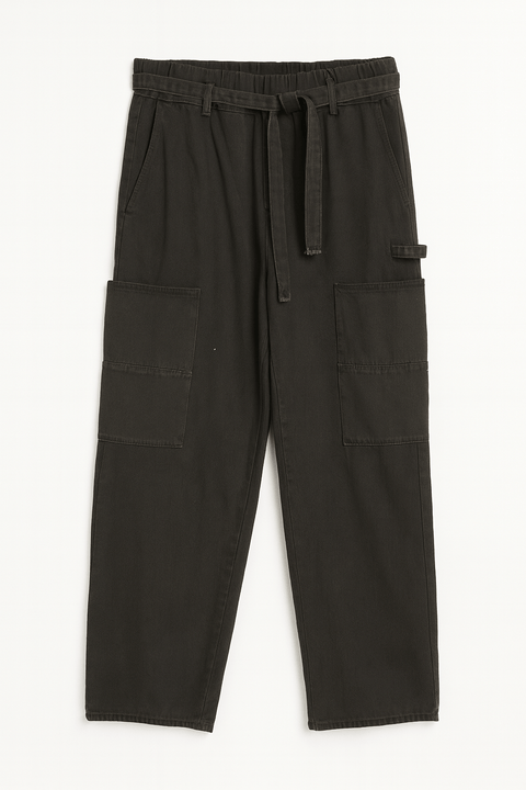 Forever 21 Women's Black Belted Cargo Pant | Forever 21 In Lebanon