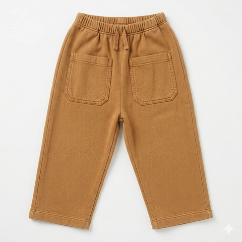 Zara Boy's Brown Elastic Waist Pants | Zara In Lebanon