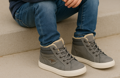 Kangaroos Boy's Gray Ankled Sneakers | Kangaroos In Lebanon