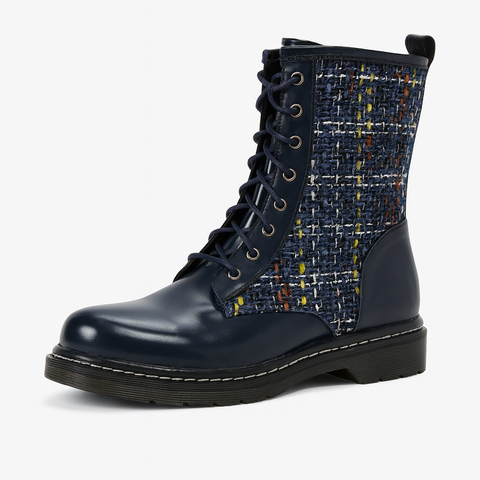 Tata Italia  Women's Navy Nylon and Fabric Ankle Boots | Tata Italia In Lebanon