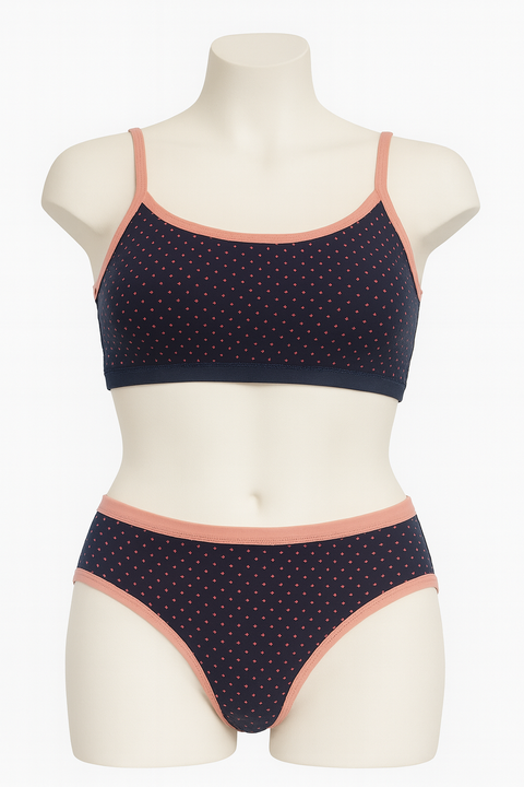 Demar Women's Navy & Pink Underwear Set | Demar In Lebanon