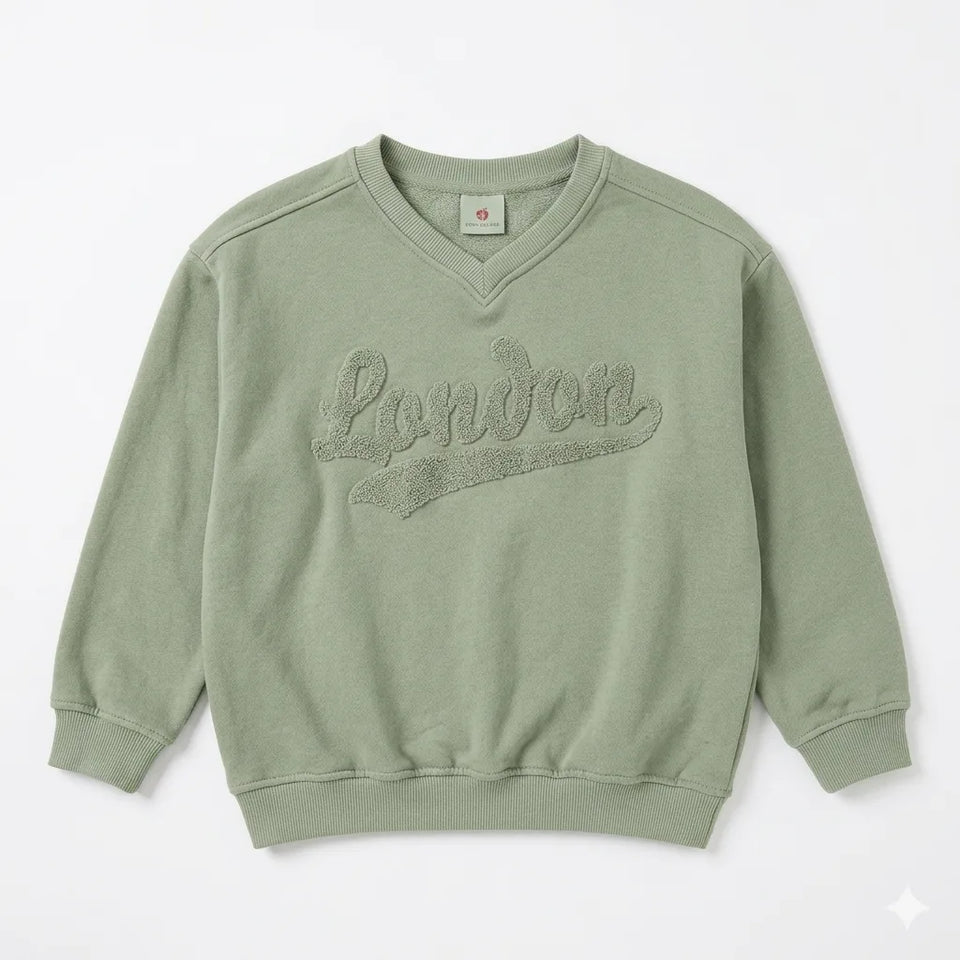 Zara Girl's Sage Green London Print Sweatshirt | Zara in Lebanon