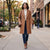 Calvin Klein Women's Camel Petite Shawl Collar Double-Breasted Wool Coat