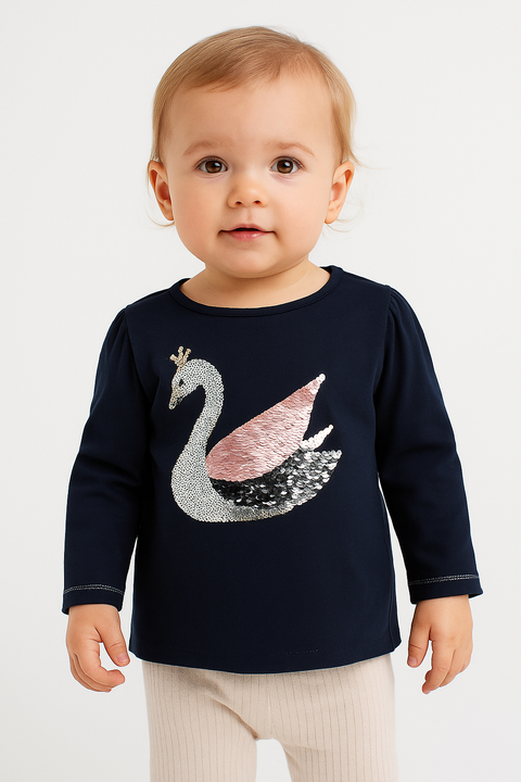 S.Oliver Baby Girl's Navy Long-Sleeve Blouse |S.Oliver in Lebanon