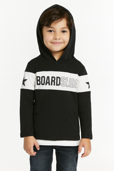 Terranova Boy's Black Long-Sleeve Hoodie |Terranova in Lebanon