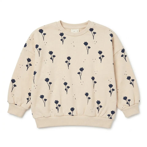 Zara Girl's Cream Floral Crew Neck Sweatshirt | Zara In Lebanon