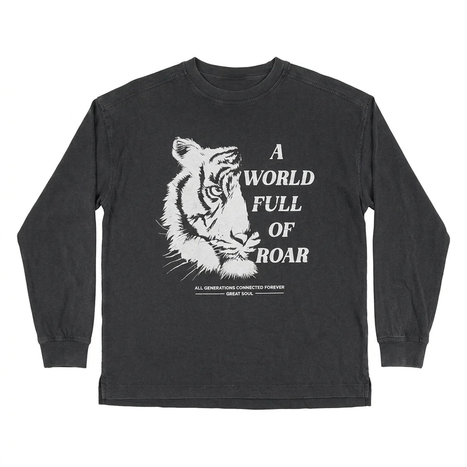 Zara Boy's Dark Grey Tiger Graphic Blouse | Zara In Lebanon
