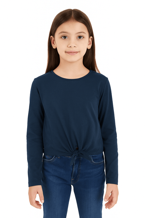 S.Oliver Girl's Navy Long-Sleeve Wool Blouse |S.Oliver In Lebanon