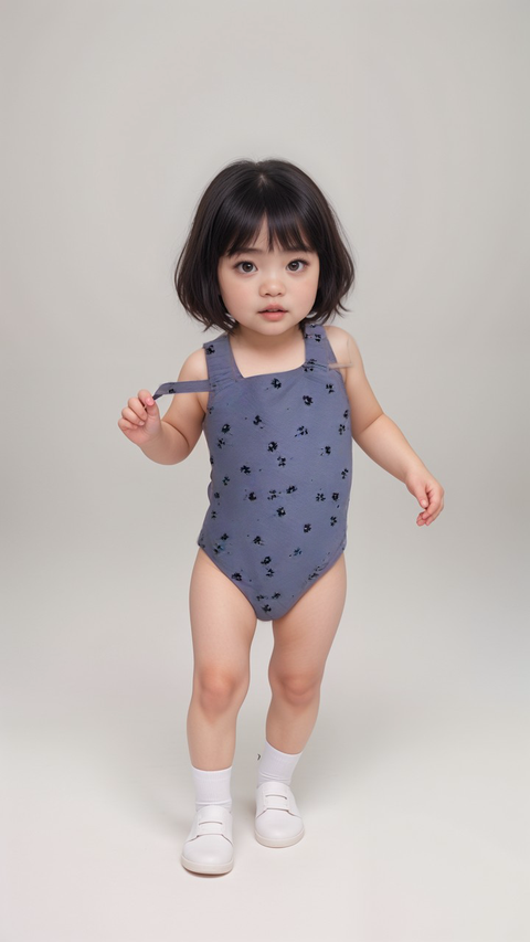 POMPdeLUX Baby Girl's Blue Phoebe Swimsuit|POMPdeLUX in Lebanon