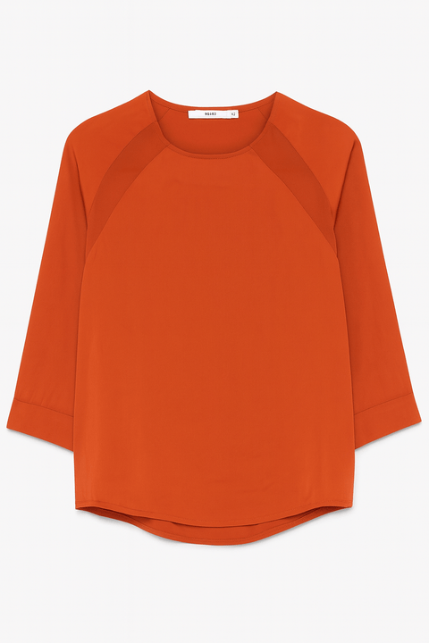 Mango Women's Red Long-Sleeve Blouse| Mango in Lebanon