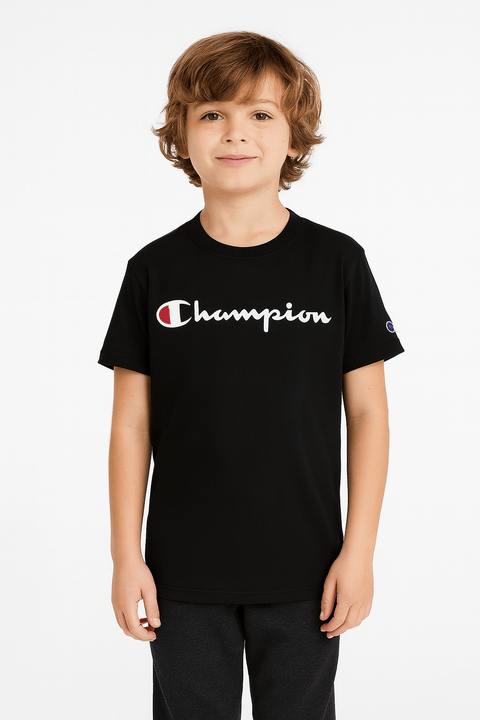 Champion Boy's Black T-Shirt ABFK1716
