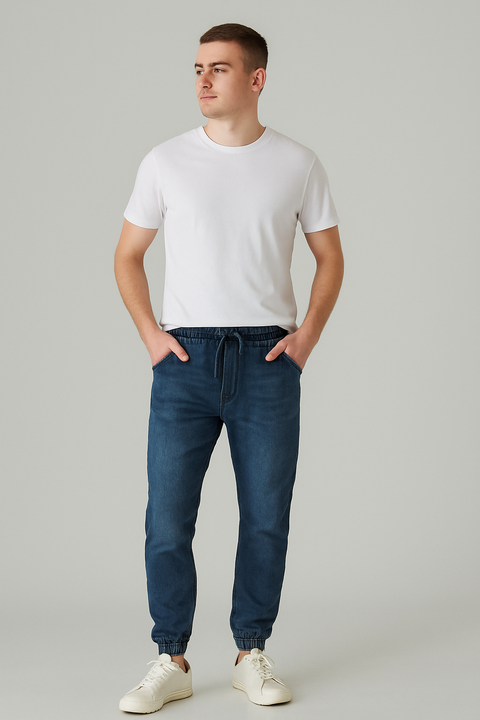 Reserved Men's Blue Jogger Slim Jeans | Reserved In Lebanon