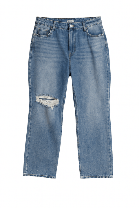 Forever 21 Women's Blue 90's Fit Pinch Waist Wide Leg Jeans | Forever 21 In Lebanon