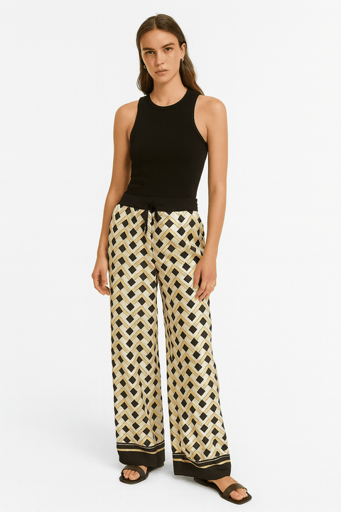 Mango Women's Multicolor Wide Leg Pants| Mango in Lebanon