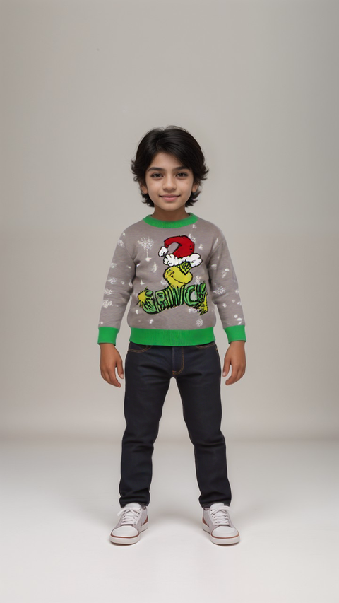 The Crinch Boy's Grey Long Sleeve Sweatshirt |The Crinch in Lebanon