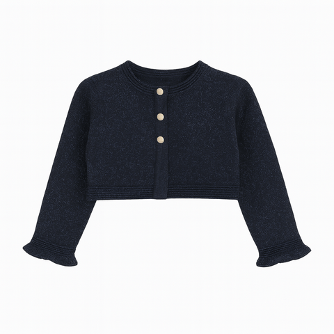 Boboli Baby Girl's Navy Buttoned Long-Sleeve Cardigan | Boboli in Lebanon