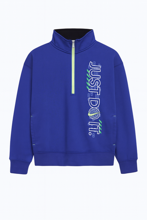 Nike Boy's Blue Digital Escape Half Zip Pullover Sweatshirt  |Nike In Lebanon