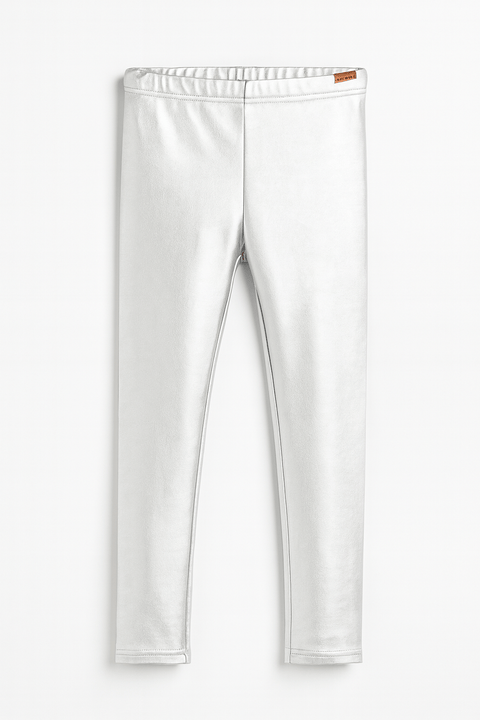 Boboli Girl's Silver Leather Pants| Boboli in Lebanon