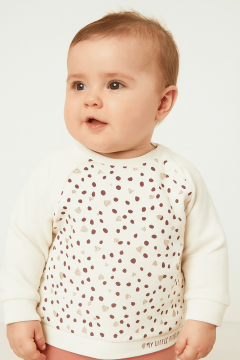S.Oliver Baby Girl's Off White Long-Sleeve Printed Sweatshirt| S.Oliver in Lebanon