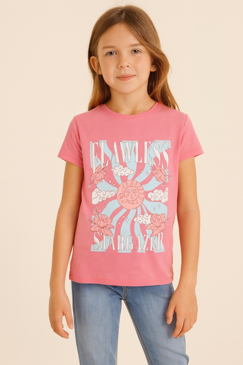 Sinsay Girls Pink Printed T-Shirt | Sinsay In Lebanon