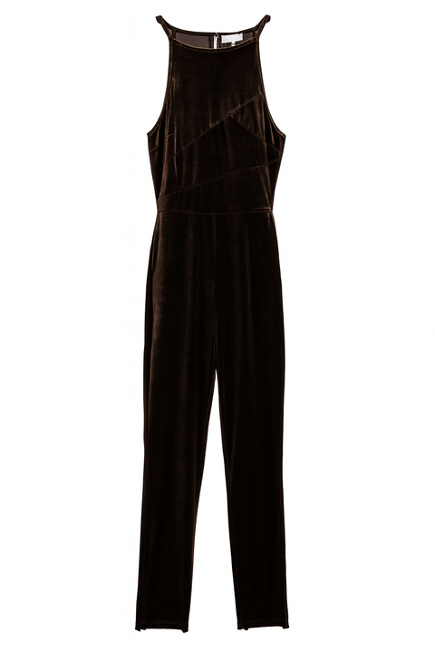 LeGer Women's Brown Velvet Jumpsuit | LeGer In Lebanon