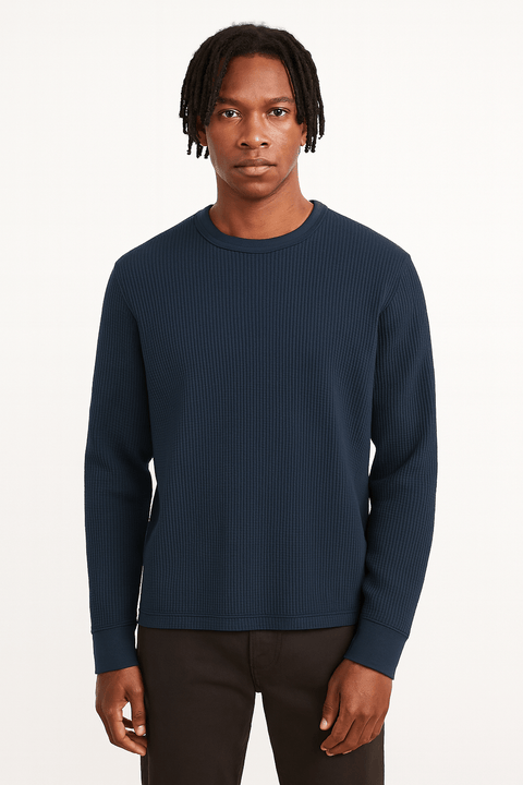 Rebel Men's Dark Blue Knitted Sweatshirt | Rebel In Lebanon
