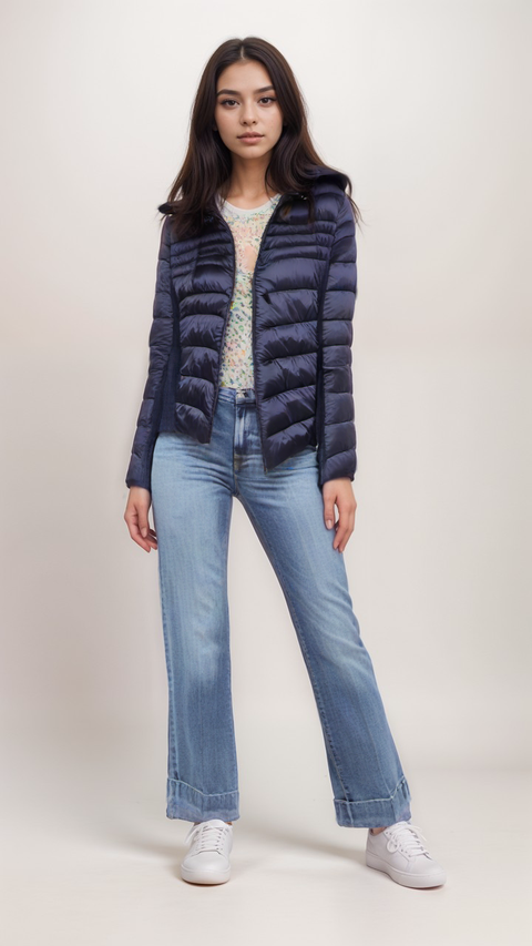 Tom Tailor Women's Navy Puffer Long Jacket |Tom Tailor in Lebanon