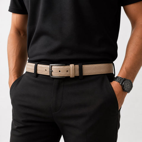 Alfani Men's Khaki Faux Suede Belt | Alfani In Lebanon