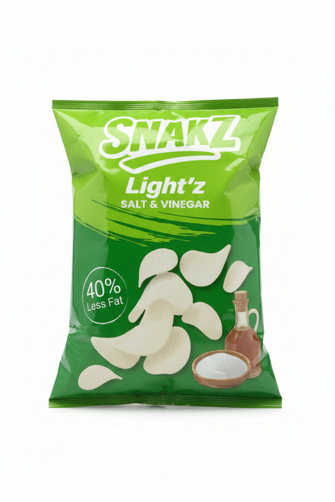 Snakz Light'z Chips Salt & Vinegar 40g | Snakz Chips In Lebanon