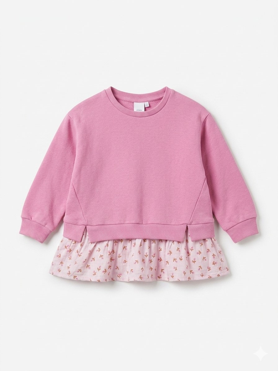 Zara Girl's Pink Plain Sweatshirt | Zara In Lebanon
