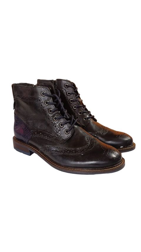 Tata Italia Women's Black Leather Laced Casual Shoes | Tata Italia In Lebanon