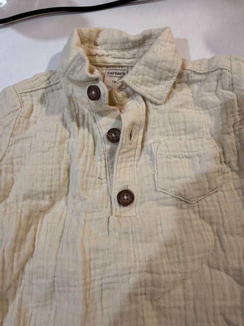 Carter's Just One You Baby Boy's Light Beige Chest Pocket Shirt | Carter's Just One You In Lebanon