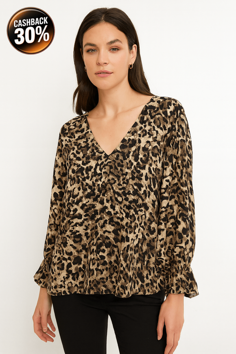 Vince Camuto Women's Multicolor Animal Printed Blouse | Vince Camuto In Lebanon