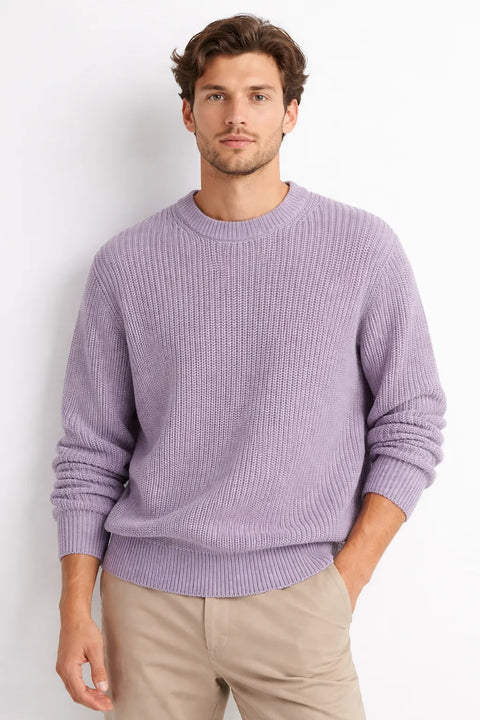 Calvin Klein Men's Light Lavender Long Sleeve Knitted Sweater | Calvin Klein In Lebanon