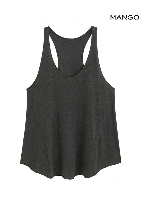 Mango Women's Grey Sleeveless Blouse| Mango in Lebanon