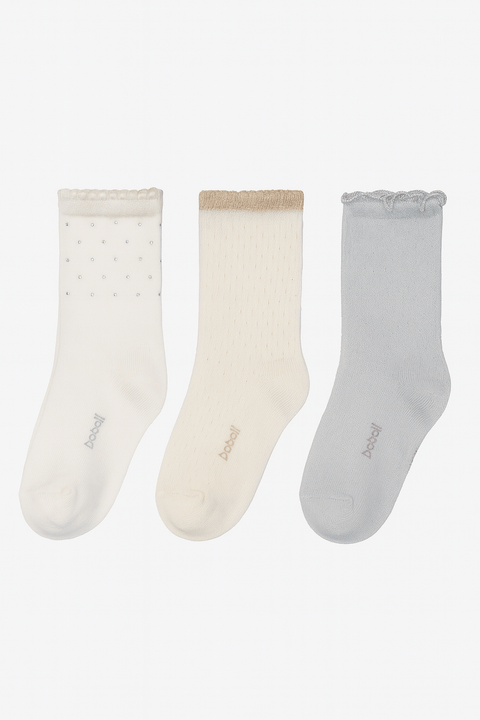 Boboli Girl's Multicolor Socks Set Of 3 |Boboli in Lebanon
