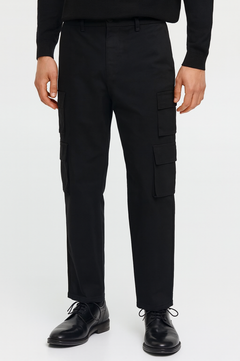 Sinsay Men's Black Cargo Straight Leg Pant | Sinsay In Lebanon