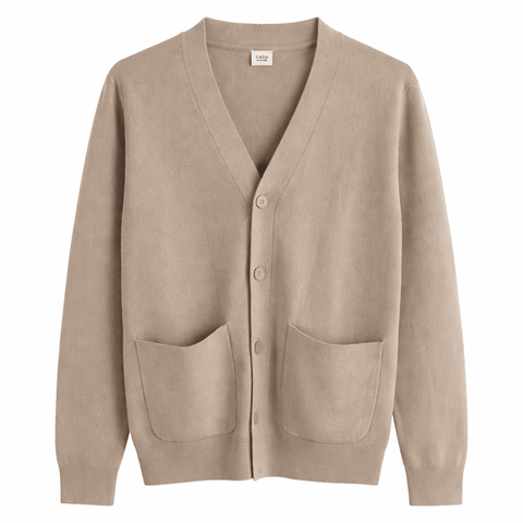 Celio Men's Beige Cotton Cardigan  | Celio in Lebanon