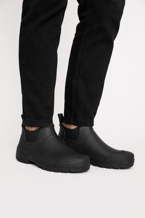 Staheekum Men's Black Rain Ankle Boots | Staheekum In Lebanon