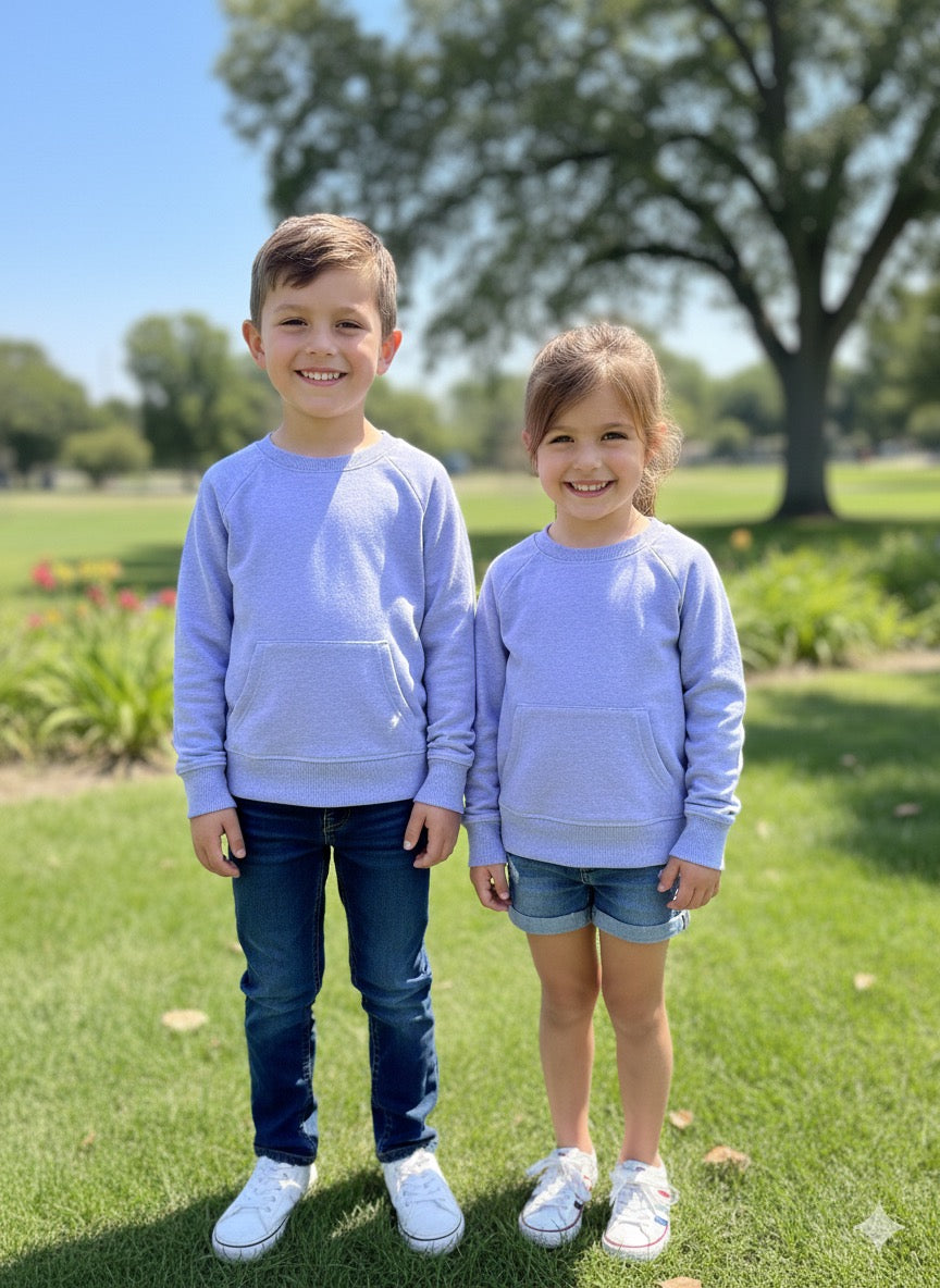 All In Motion Kids Baby Blue Long Sleeve Sweatshirt | All In Motion In ...