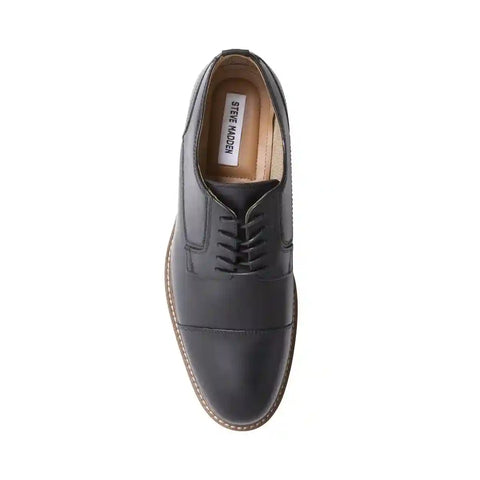 Steve Madden Men's Black Leather Chadrick Casual Shoes | Steve Madden In Lebanon