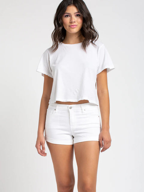 Celebrity Pink Women's White Plus Size Mid Rise The Sugar Short | Celebrity Pink In Lebanon