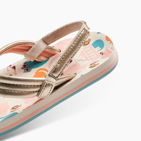 Reef Girl's Multicolor Little Ahi - Cool Cats Sandal |Reef In Lebanon