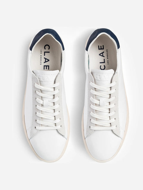 Clae Women's White & Navy Bradley California Sneakers | Clae In Lebanon