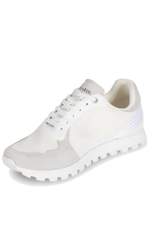 Trussardi Men's White Club Runner Sneakers | Trussardi In Lebanon