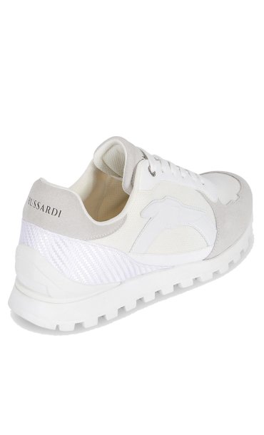 Trussardi Men's White Club Runner Sneakers | Trussardi In Lebanon