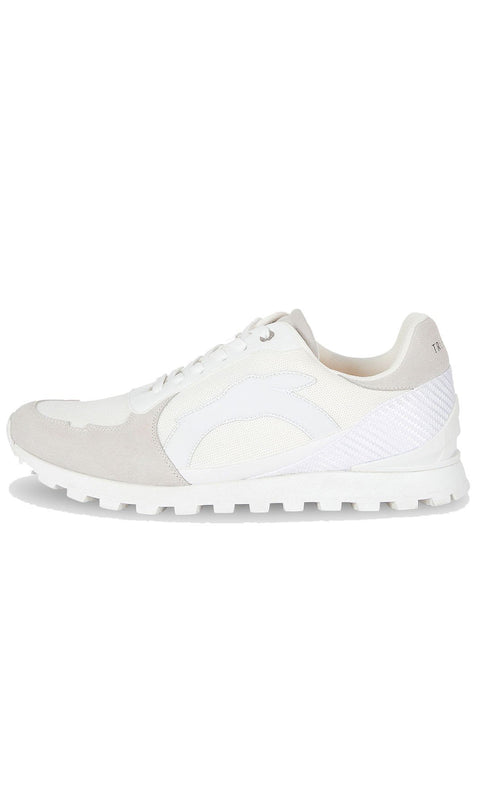 Trussardi Men's White Club Runner Sneakers | Trussardi In Lebanon
